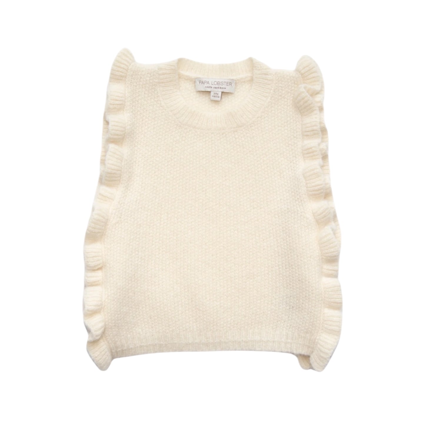 Cashmere vest by Papa Lobster, sizes 86-176, color: off white