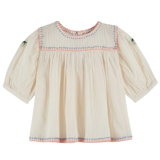 Bluse mit Stickerei von Emile et Ida, Gr. 3-8 Jahre, Farbe: creme
