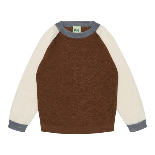 Colour Block Pullover von Fub, 90-130, Farbe: hazel melange