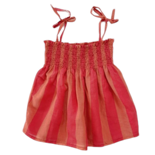 Gesmokter Top von Longlivethequeen, Gr. 4-10 Jahre, Farbe: rot