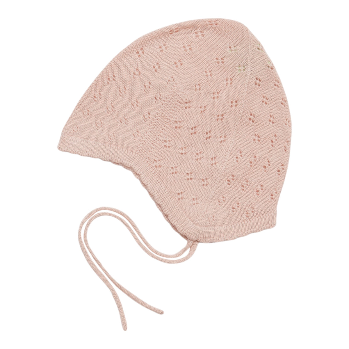 Baby Pointelle Mütze aus Merinowolle von Fub, Gr. 56-86, Farbe: pale rose