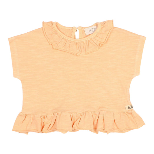 T-Shirt mit Rüschen von Búho, Gr. 6-24 Monate, Farbe: apricot