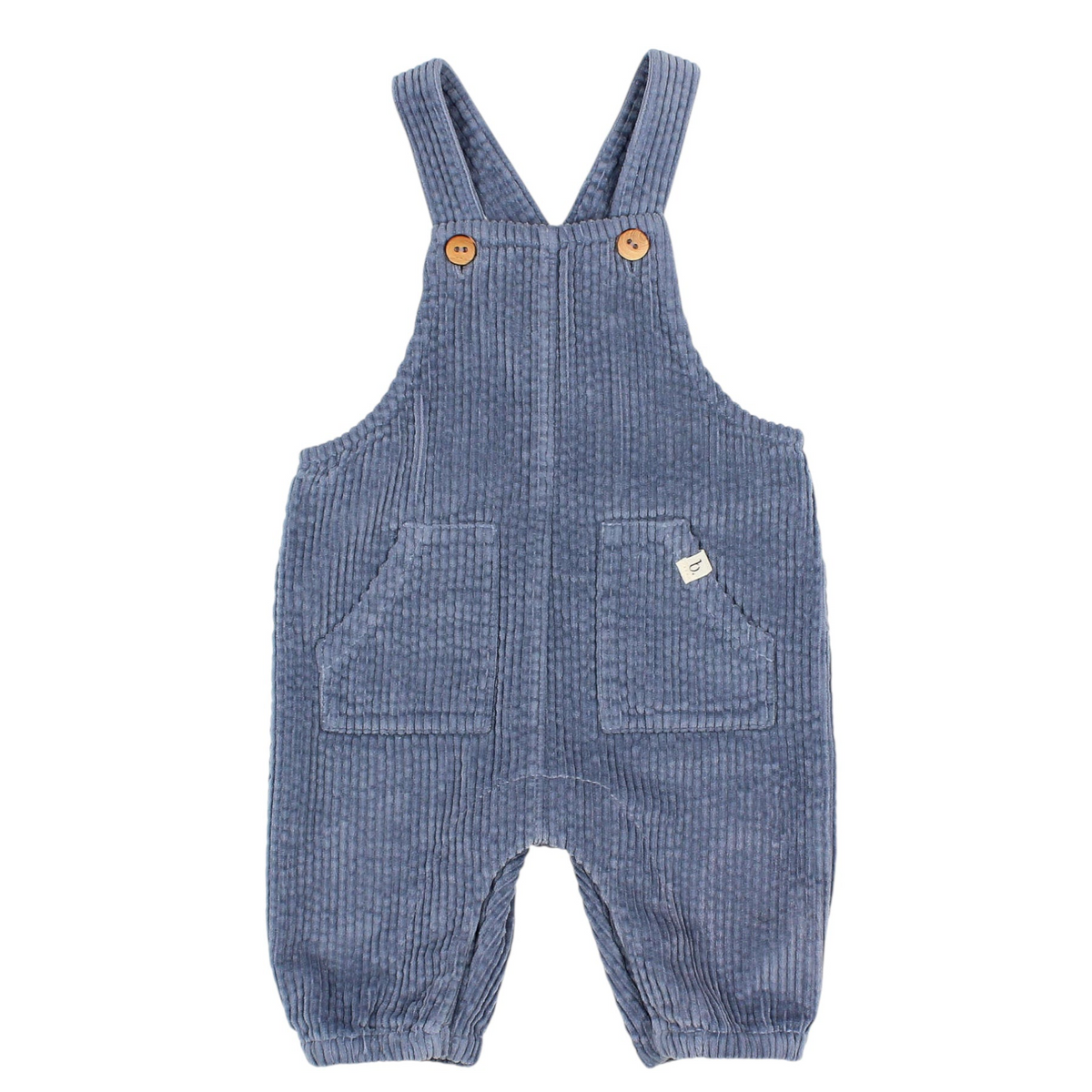 Corduroy dungarees by Búho, size 6-9 months, color: arctic blue