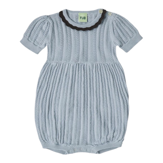 Pointelle-Romper von Fub aus 100% Bio-Baumwolle, Gr. 56-92, Farbe: cloud