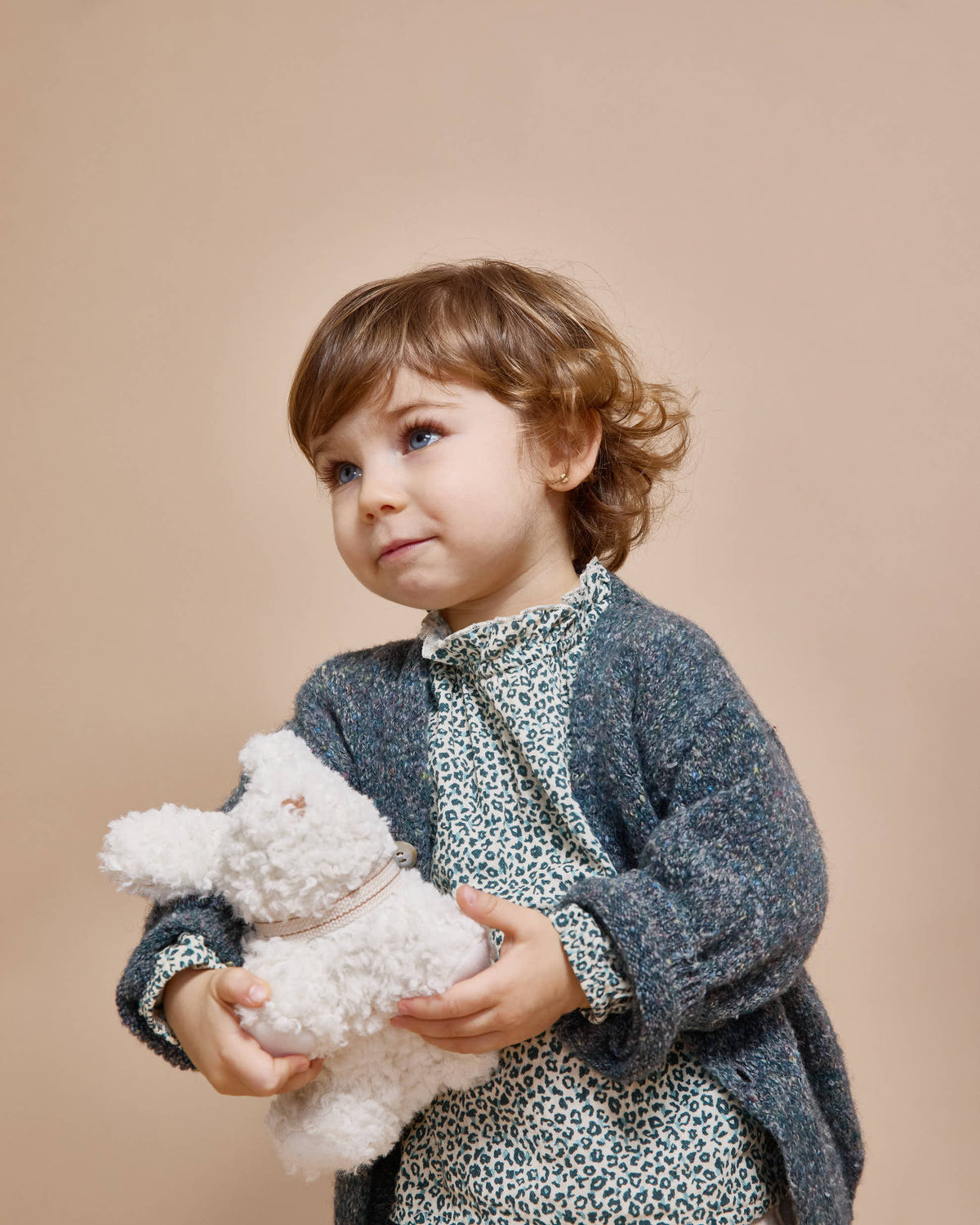 Animal print blouse by Búho, size 6-24 months, color: alpine green