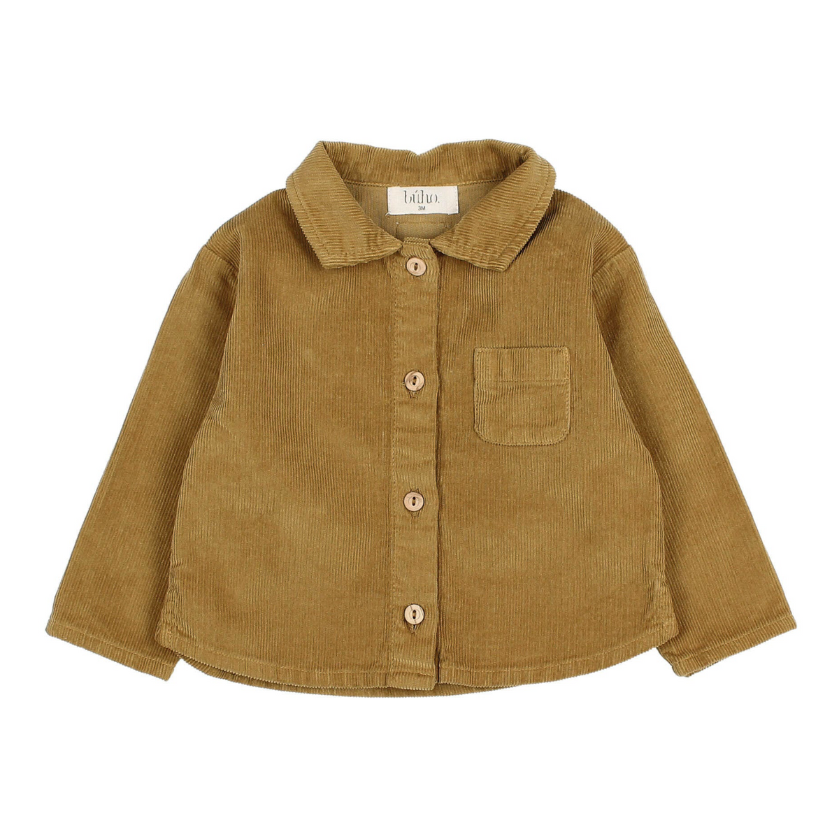 Micro cord shirt by Búho, sizes 6+9 months, colour: ocre