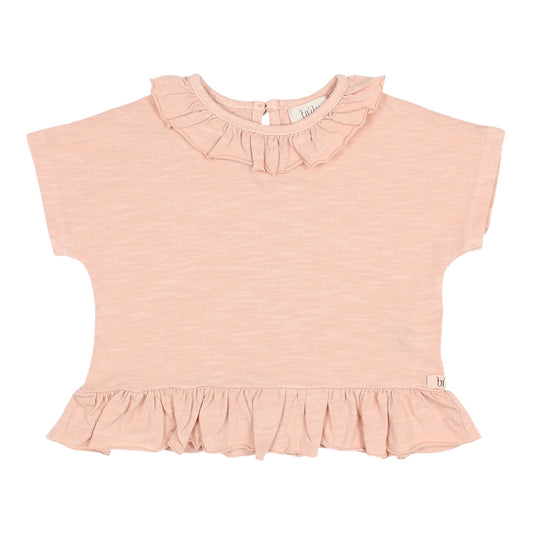 T-Shirt mit Rüschen von Búho, Gr. 6-24 Monate, Farbe: rosé