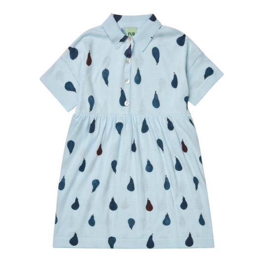 Kleid mit Birnen von Fub aus 100% Bio-Baumwolle, Gr. 100-120, Farbe: light blue