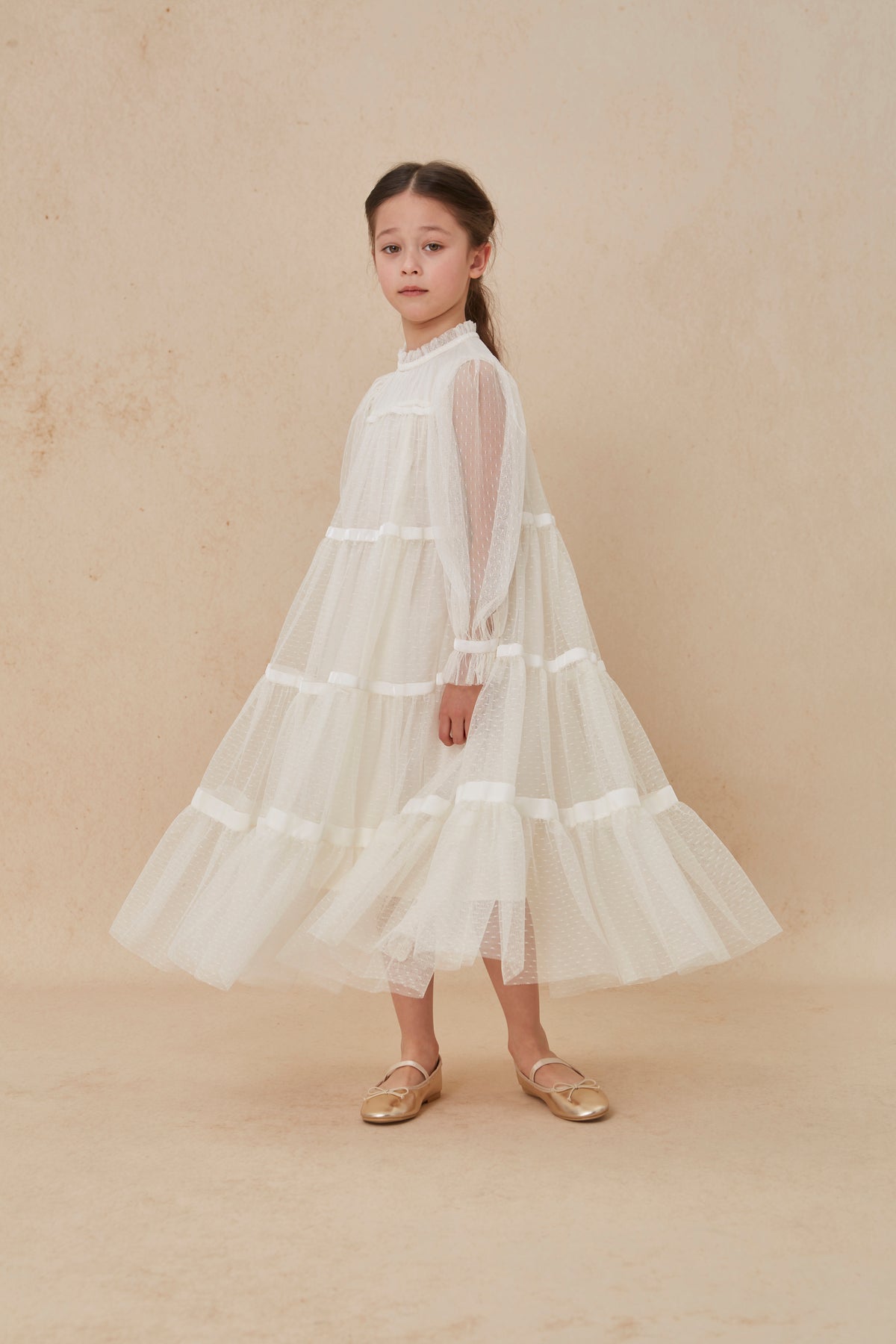 Kleid Valentina von C‘ era una Volta, 3-8 Jahre, Farbe: cream
