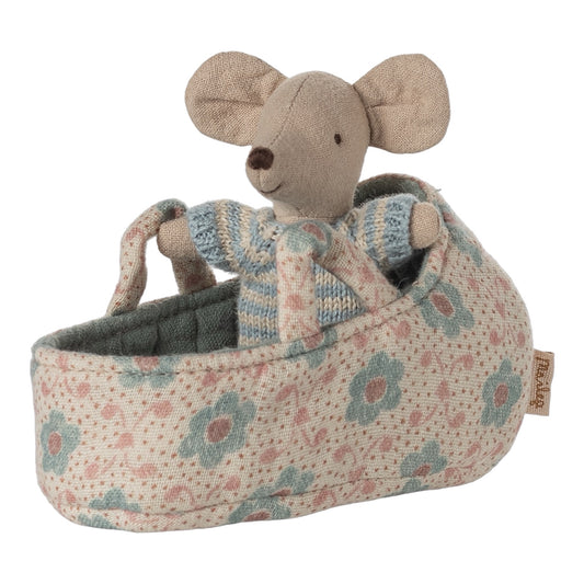 Babymaus in Tragetasche Blau von Maileg