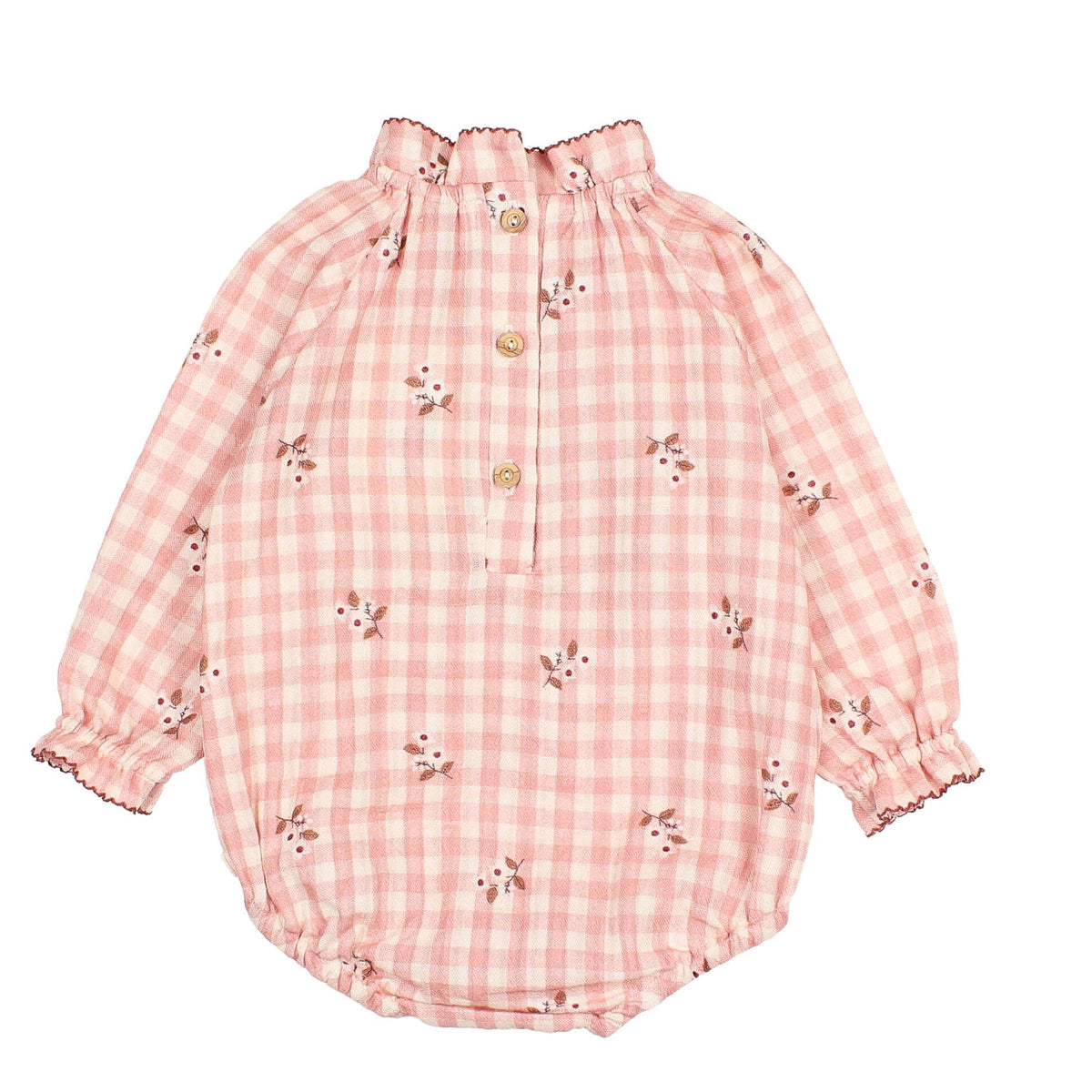 Vichy Romper von Búho, 3-24 Monate, Farbe: peony