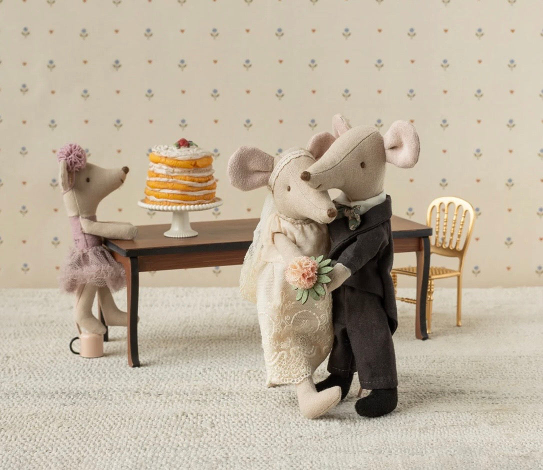 Hochzeitsmäuse Paar in Box, Mama und Papa von Maileg