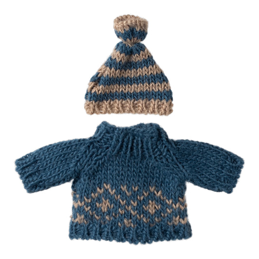 Strickpullover und Mütze, Papa Maus von Maileg