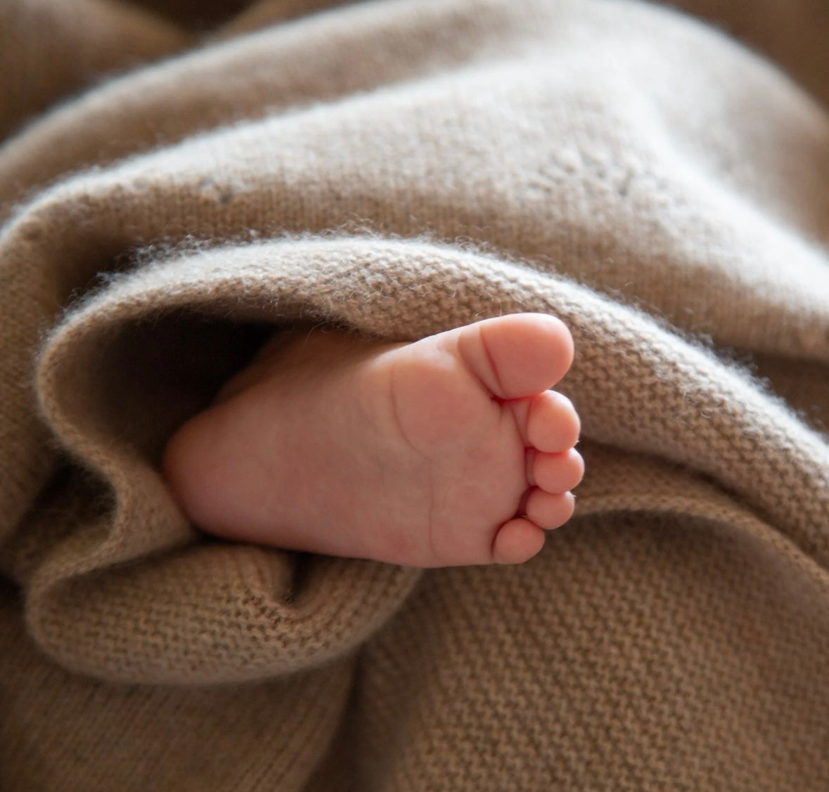 Babydecke Lee aus Kaschmir von Papa Lobster, Farbe: hellgrau mélange