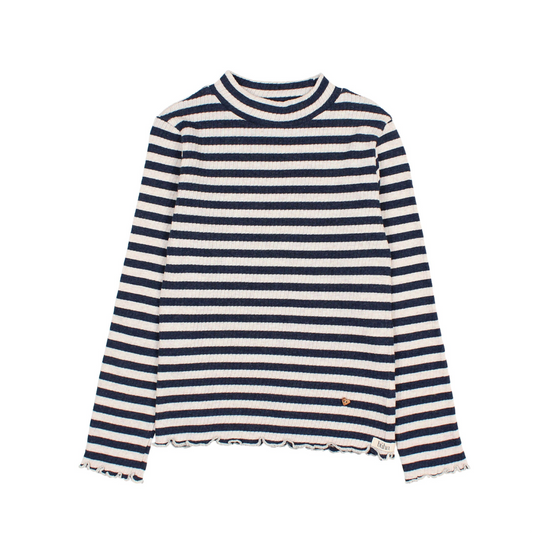 Striped T-shirt, sizes 4+6 years, colour: navy