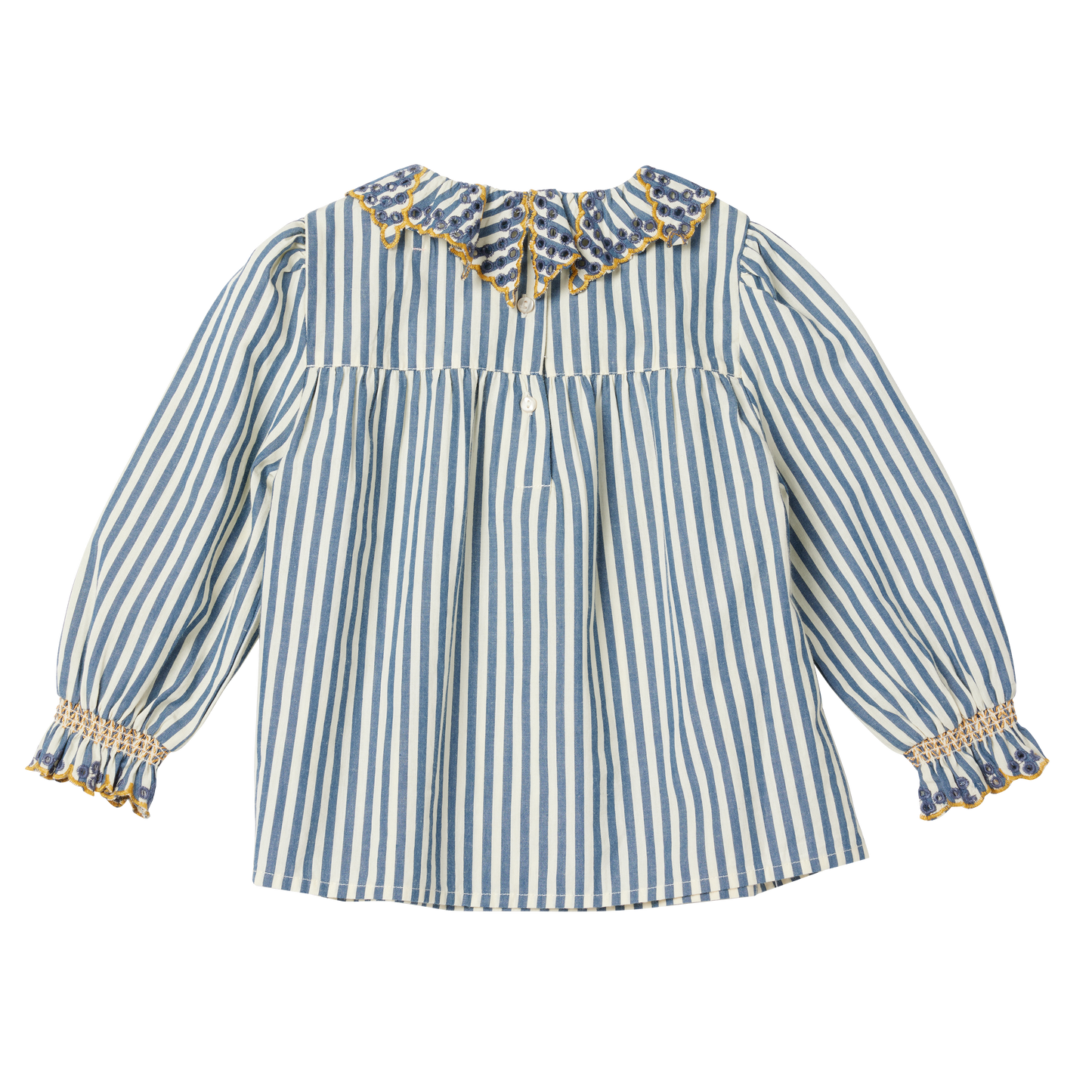Gestreifte Bluse von Bonheur du jour Paris Gr. 6-24 Monate, Farbe: raye bleu/ blanc