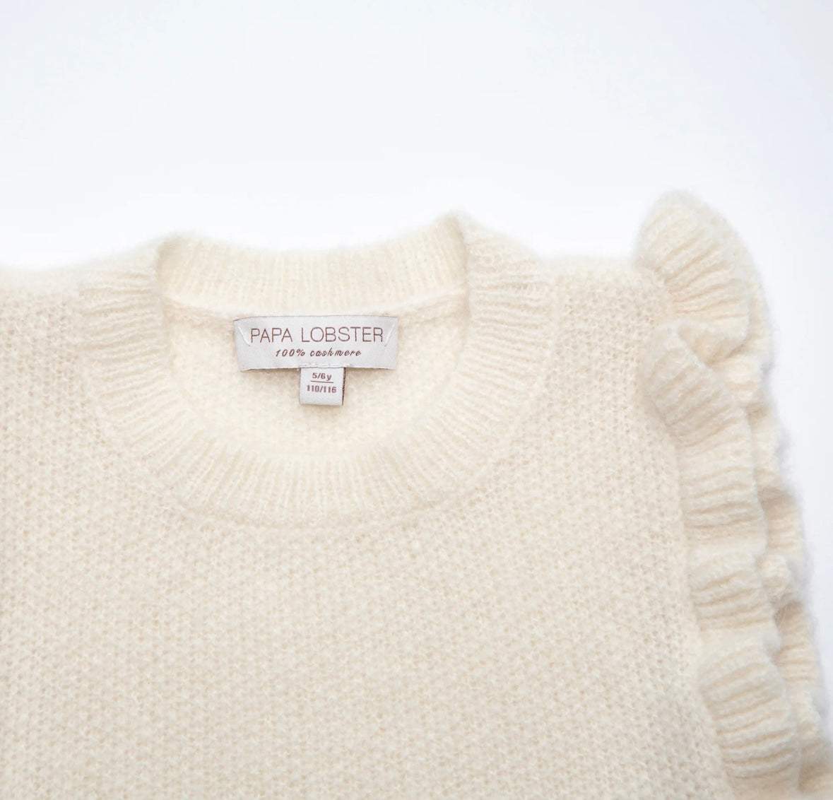 Cashmere vest by Papa Lobster, sizes 86-176, color: off white