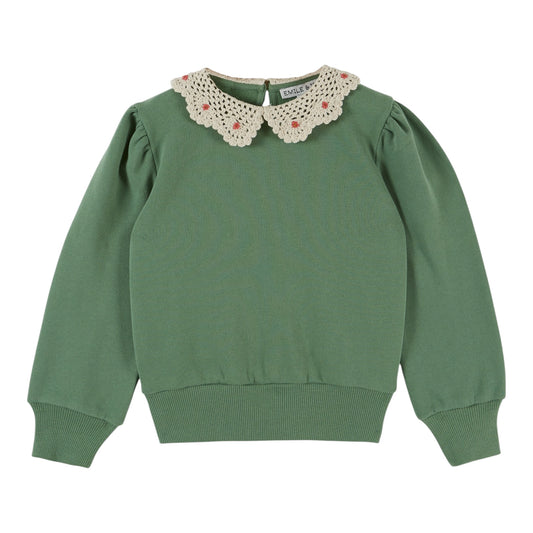 Sweatshirt von Emile et Ida, 3-6 Jahre, Farbe: olive