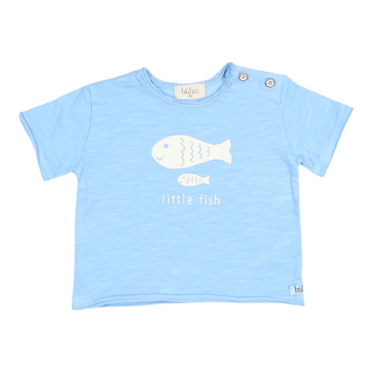 T-Shirt Little Fish von Búho, Gr. 3-24 Monate, Farbe: hellblau