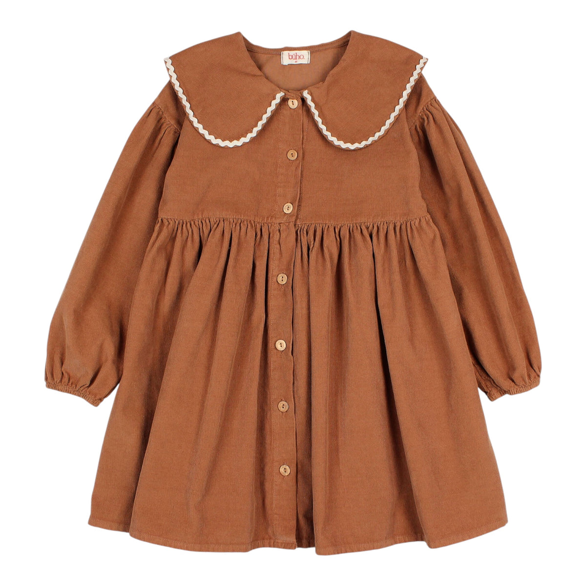Soft Velour Dress von Búho, 3-6 Jahre, Farbe: cookie