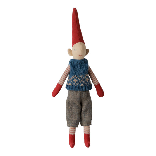 Pixy, Größe 1 – Junge – Blaue gestrickte Weste von Maileg