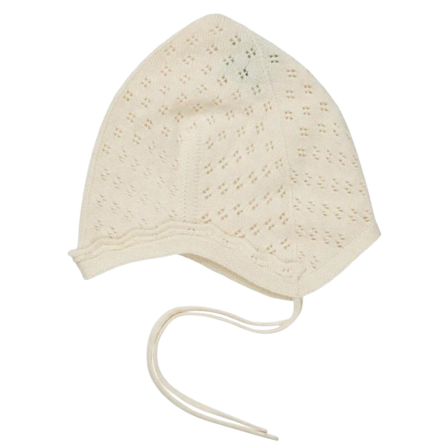 Gorro pointelle de Fub fabricado en algodón 100% orgánico, tallas 56-80, color: crudo