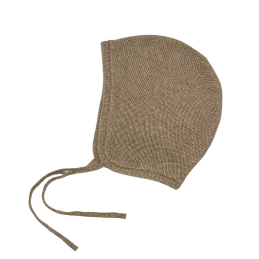 Mütze „Jojo“ von Papa Lobster, 0-12 Monate aus 100% Kaschmir, Farbe: beige melange