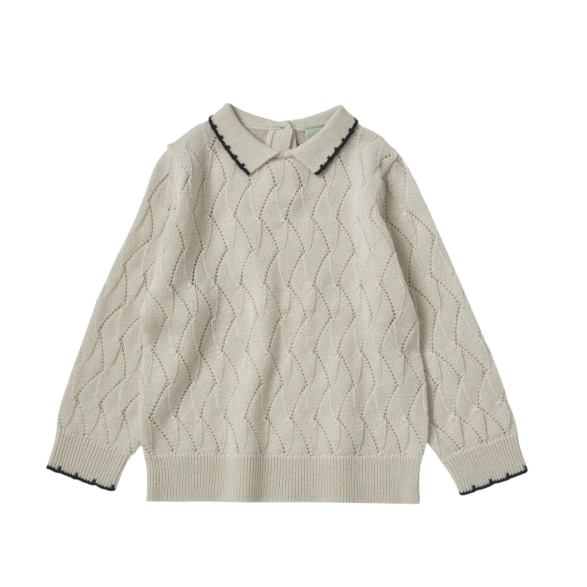 Jersey de punto de Fub confeccionado en 100% lana merino, tallas 62-92, color crudo