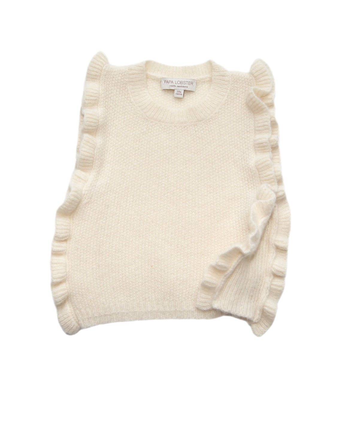 Cashmere vest by Papa Lobster, sizes 86-176, color: off white