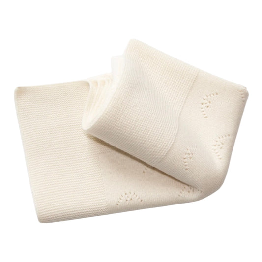 Babydecke Lee aus Kaschmir von Papa Lobster, Farbe: white