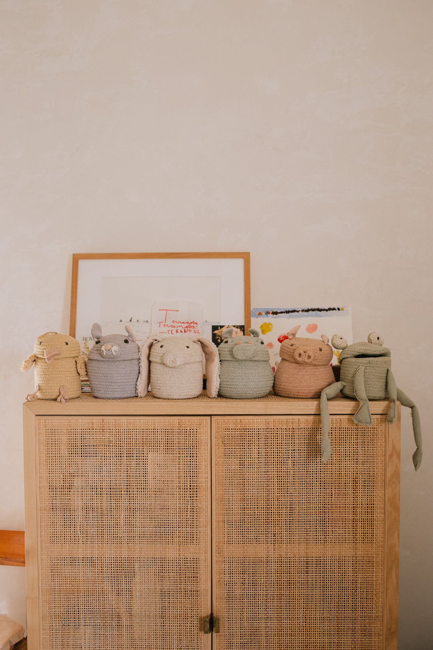 Mini Henry basket by Lorena Canals, green