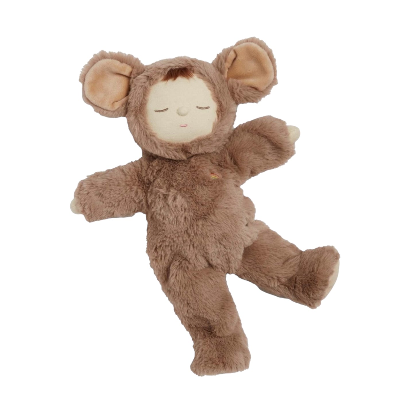 Ratón de peluche de Olliella, color: beige