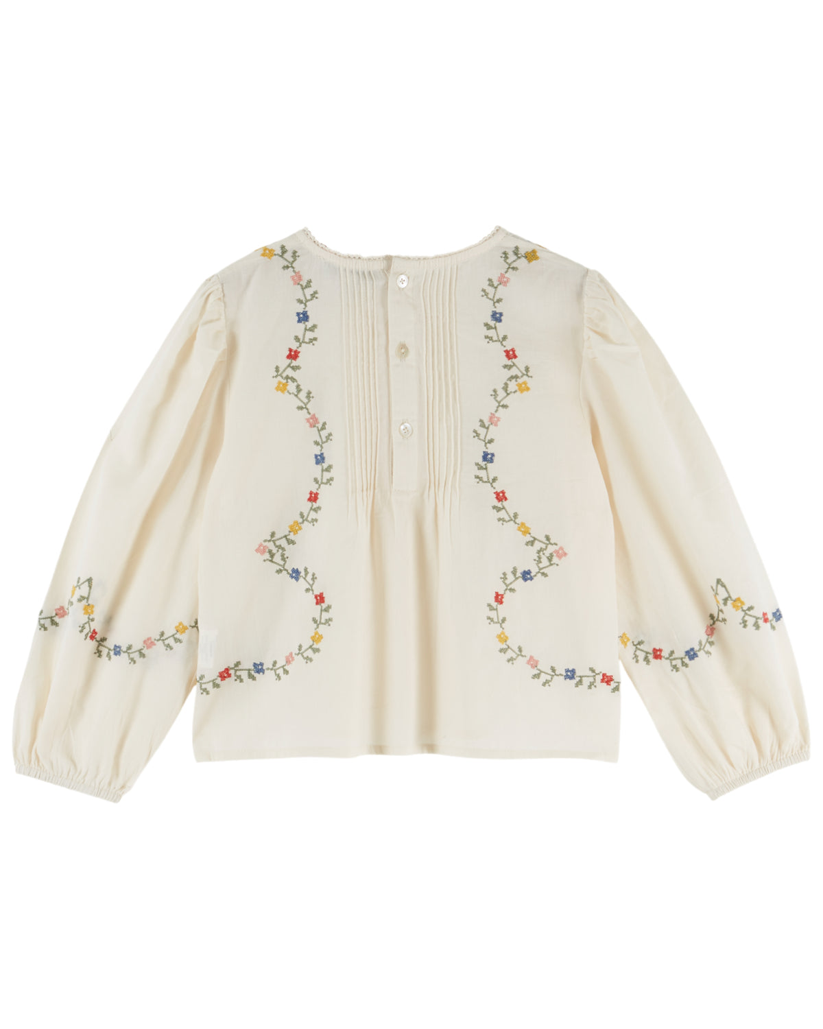 Bestickte Bluse von Emile et Ida, 3-6 Jahre, Farbe: ecru