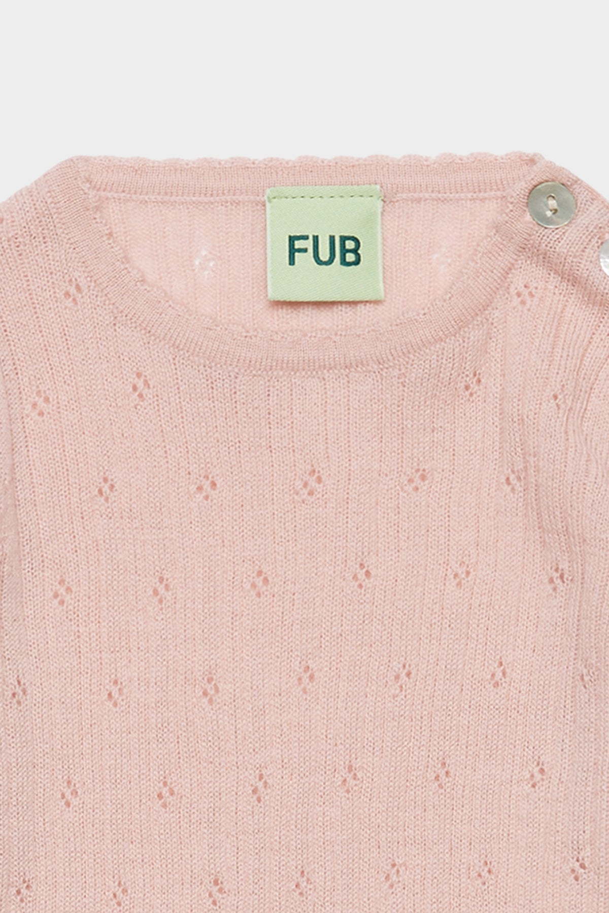 Baby Pointelle Body aus Merinowolle von Fub, Gr. 56-92, Farbe: pale rose
