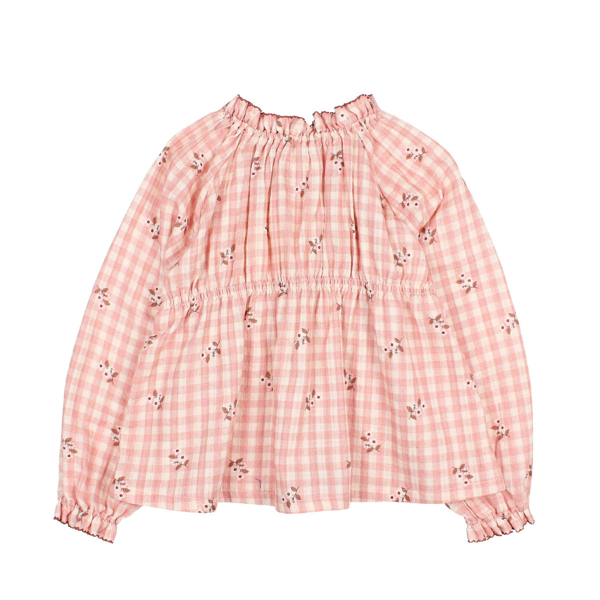 Vichy Bluse von Búho, 3-6 Jahre, Farbe: peony