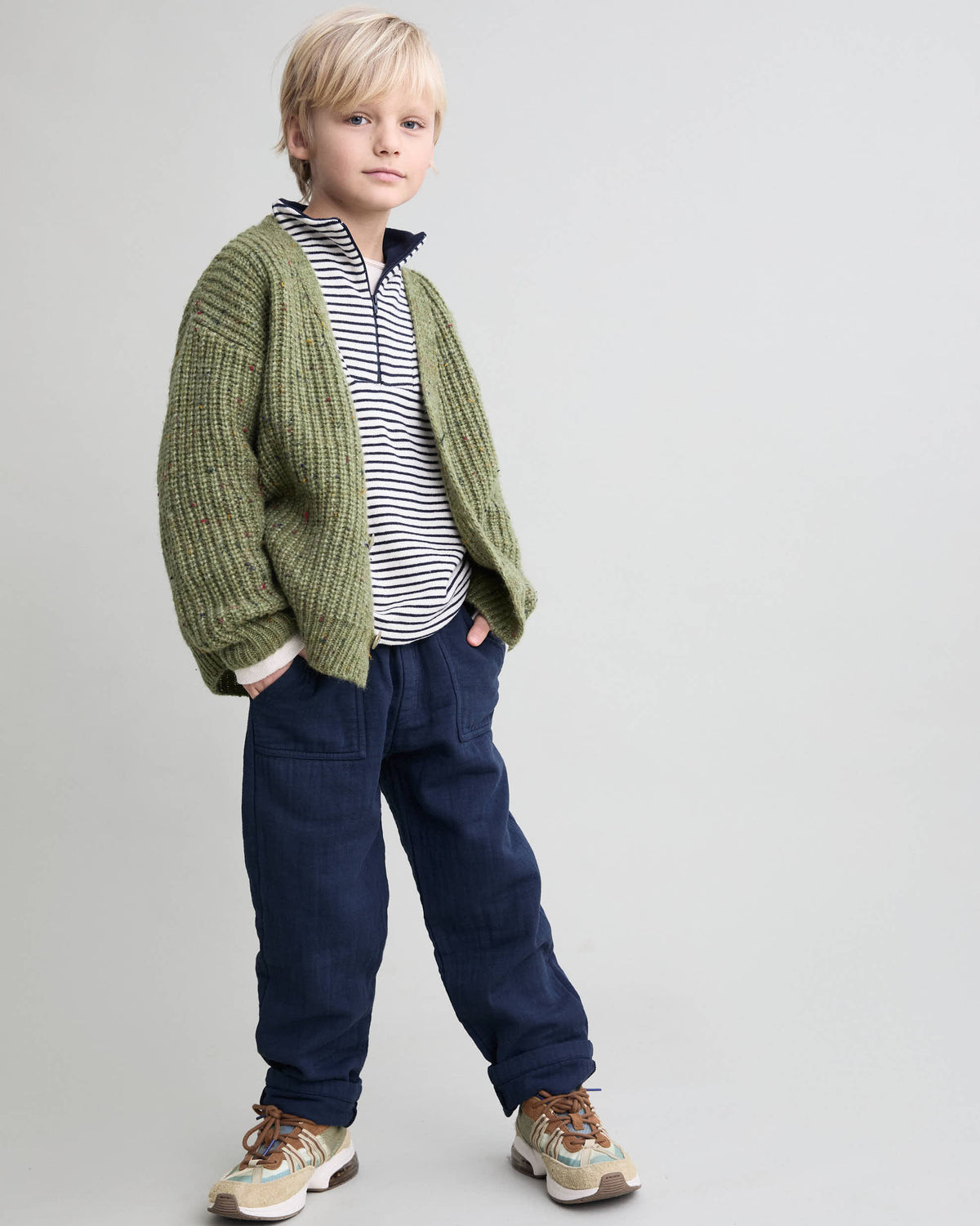 Cardigan von Búho, 3-6 Jahre, Farbe: green tea
