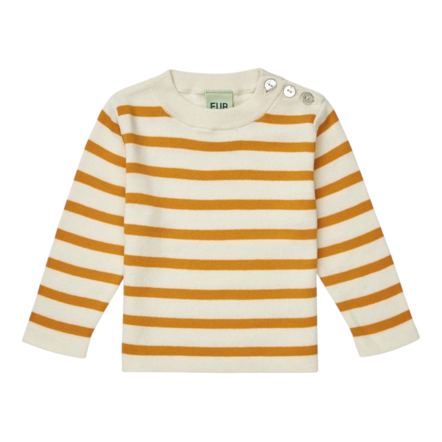 Fub knitted shirt made from 100% organic cotton, sizes 62-90, color: ecru/sunflower
