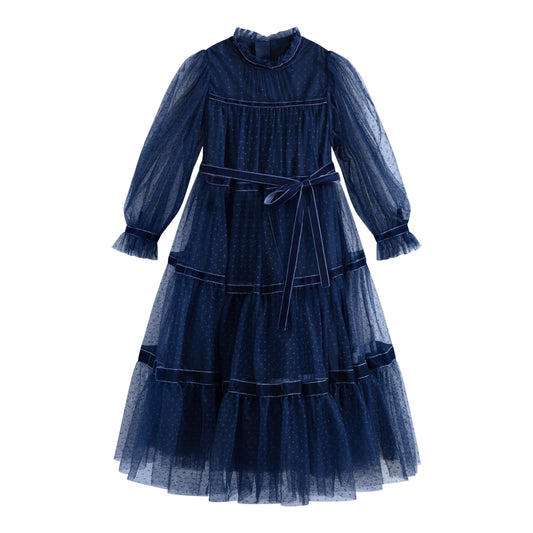 Kleid Valentina von C‘ era una Volta, 3-8 Jahre, Farbe: navy blue