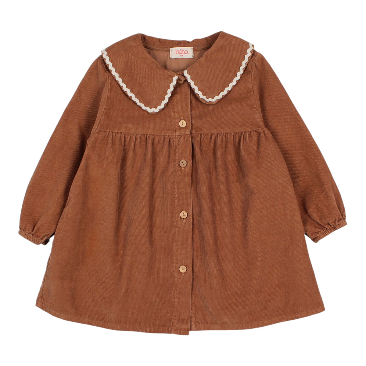 Soft Velour Dress von Búho, 12-24 Monate, Farbe: cookie