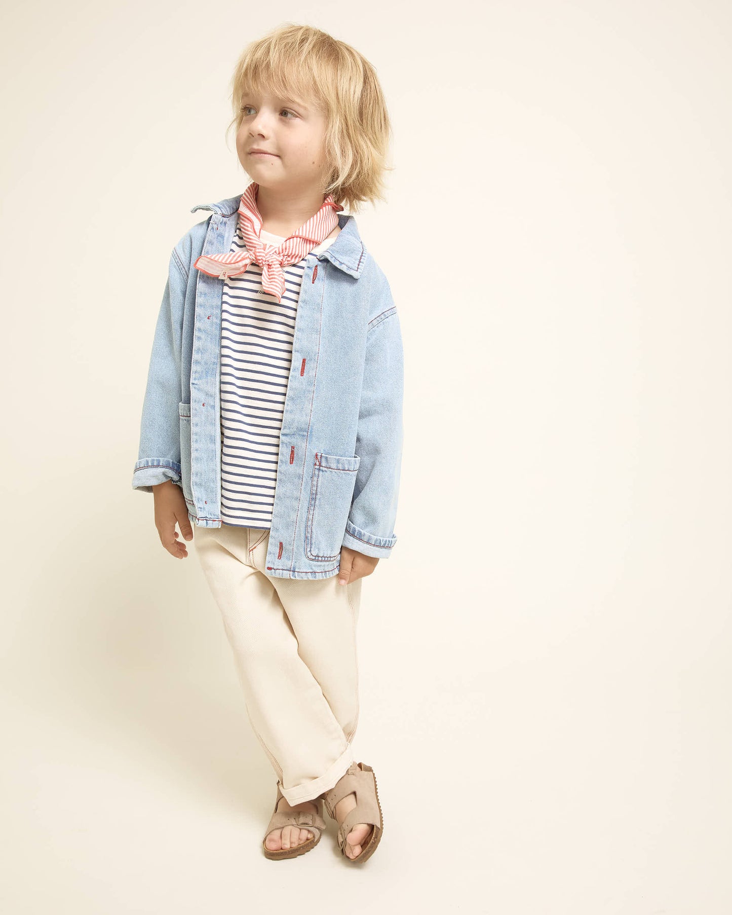 Drill Trousers by Búho, sizes 3-8 years, color: sand